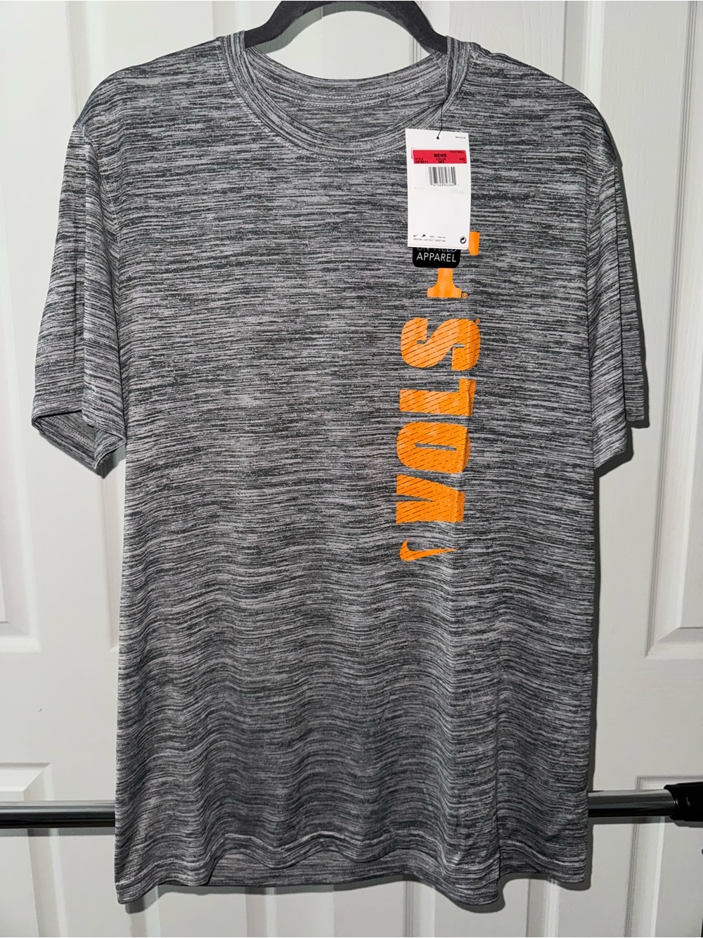 Tennessee Men's Gray Heather Dri-Fit T-Shirt with Orange 'Vols' Graphic